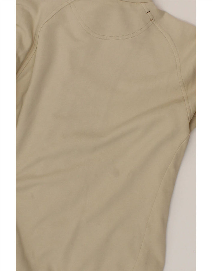 CHAMPION Womens Tracksuit Top Jacket UK 14 Medium Beige Cotton Vintage Champion and Second-Hand Champion from Messina Hembry 