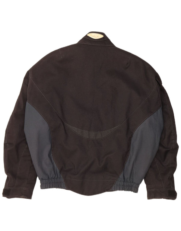 Męska kurtka motocyklowa Clover UK 40, duża, czarna, z blokami kolorów