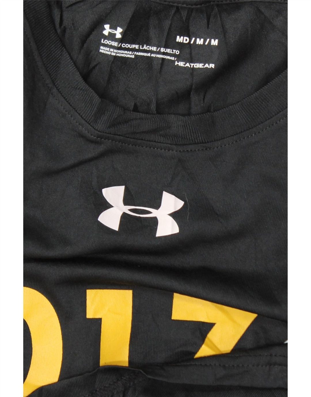 Męski t-shirt z grafiką Under Armour Heat Gear, średni czarny