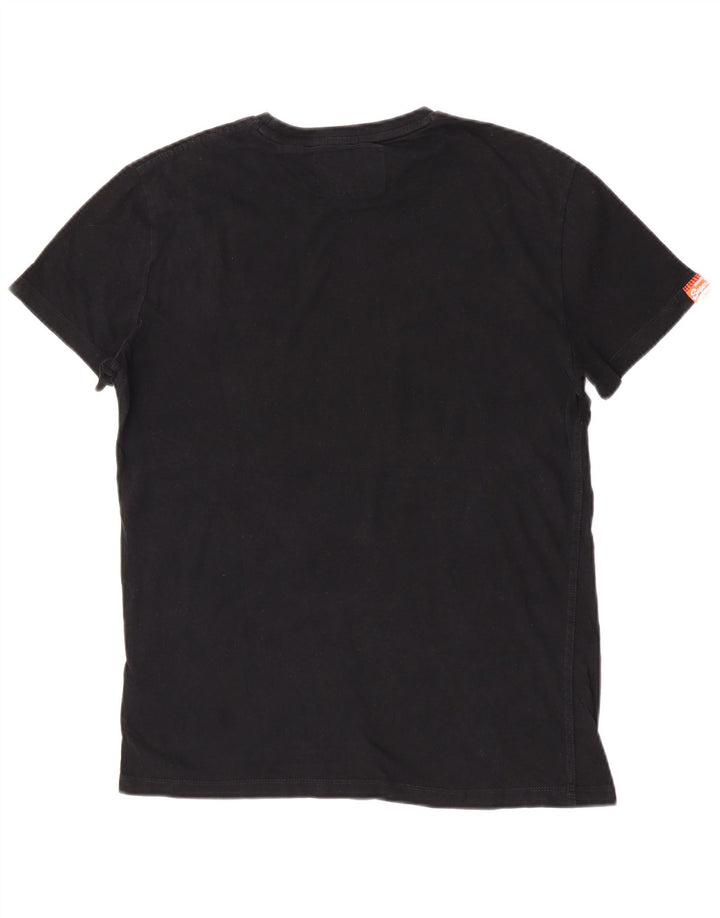 T-shirt męski Superdry, bawełniany, średni czarny