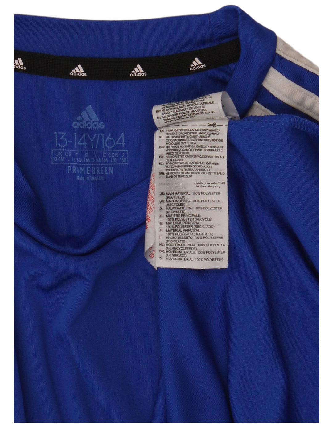 Chłopięcy t-shirt ADIDAS Aeroready 13-14 lat, niebieski poliester