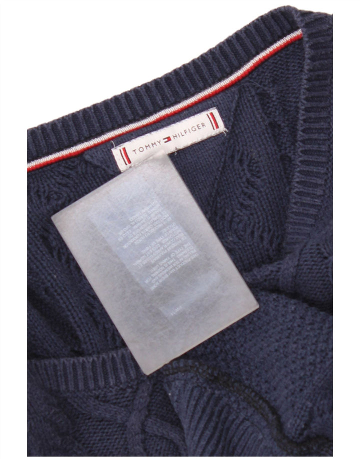 Damski sweter rozpinany TOMMY HILFIGER UK 14, średni granat