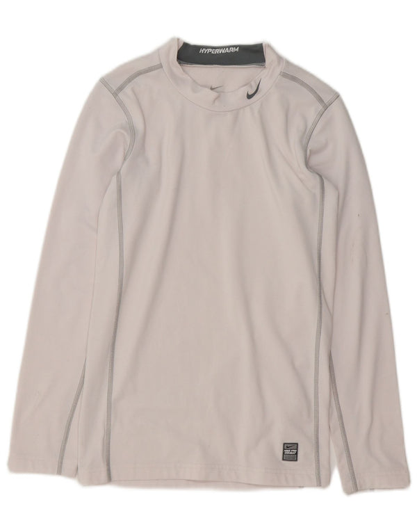 Chłopięca koszulka Nike Dri Fit z długim rękawem 13-14 lat XL, biały poliester