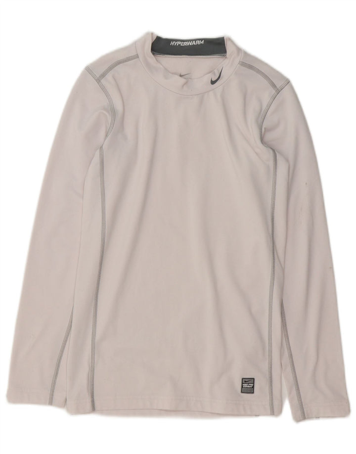 Chłopięca koszulka Nike Dri Fit z długim rękawem 13-14 lat XL, biały poliester