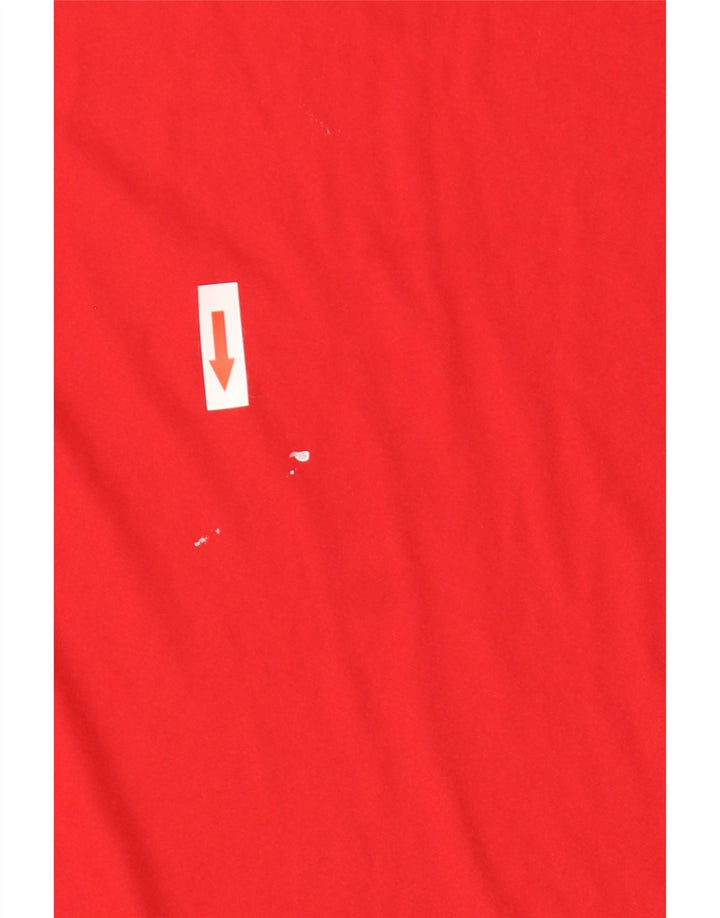 Adidas Męski T-shirt Climalite Top Mały Czerwony Poliester