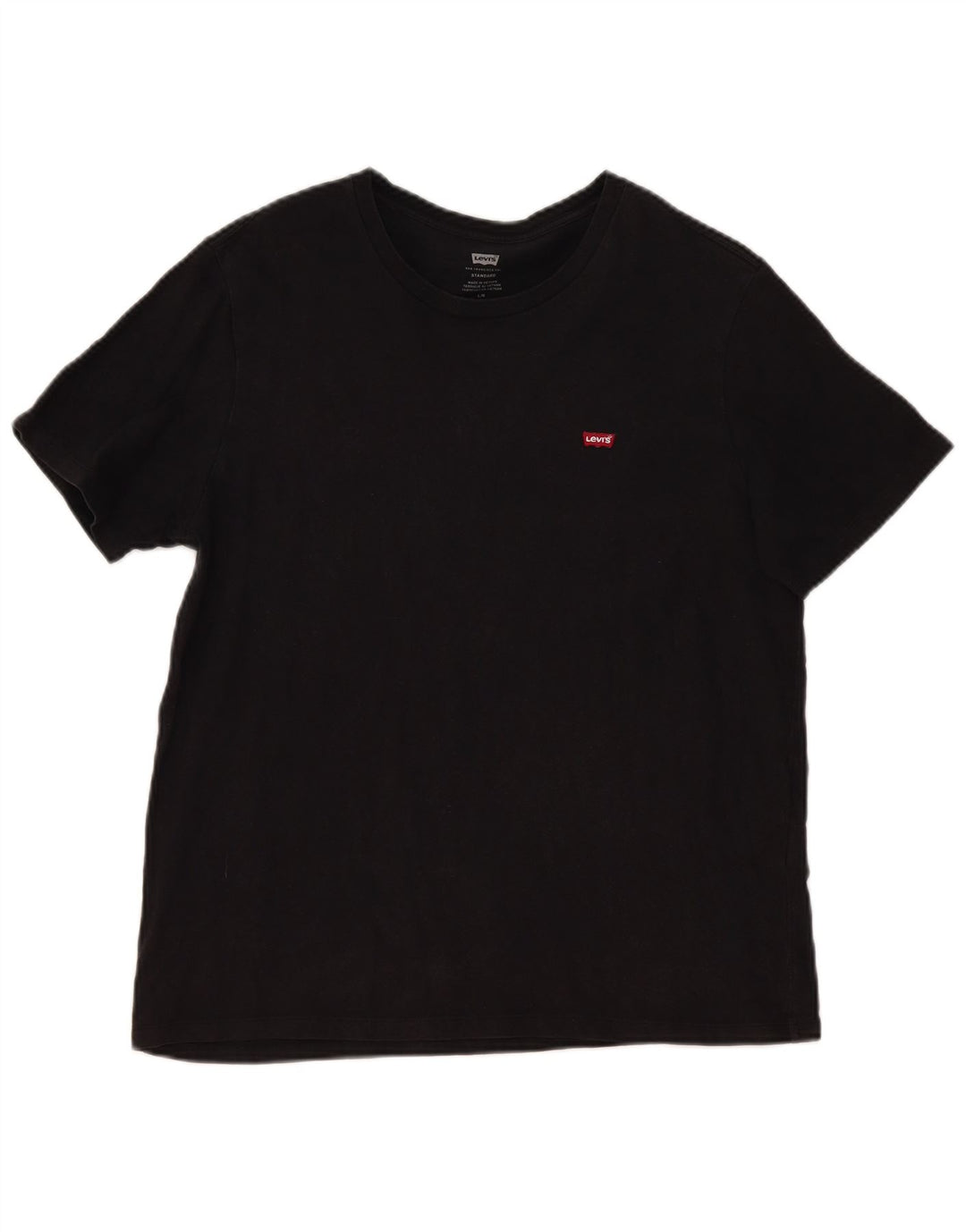 Męski standardowy T-shirt Levi's, duży, czarny, bawełniany