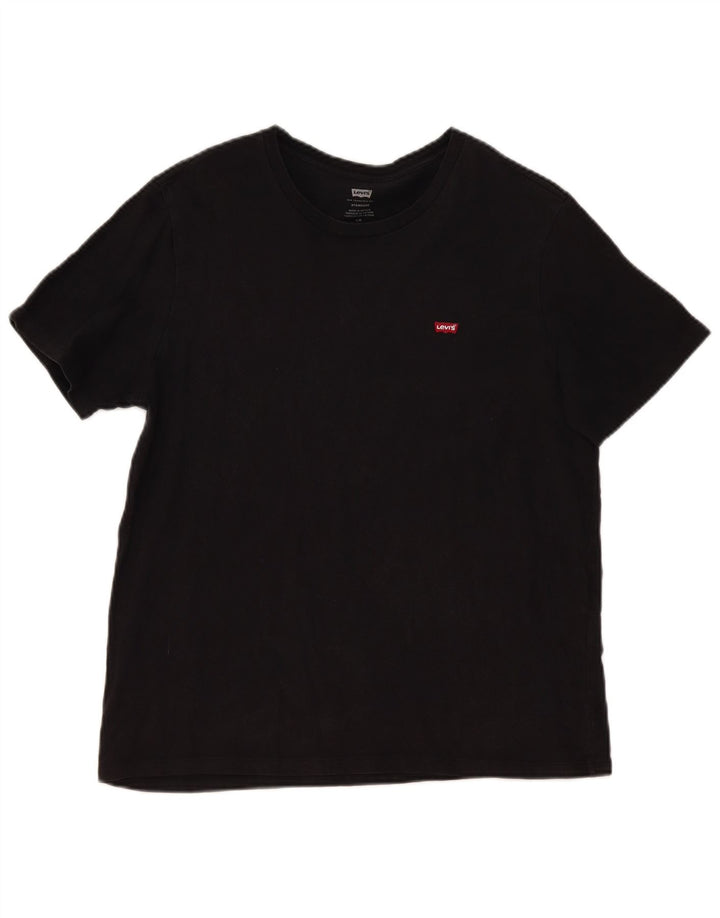 Męski standardowy T-shirt Levi's, duży, czarny, bawełniany