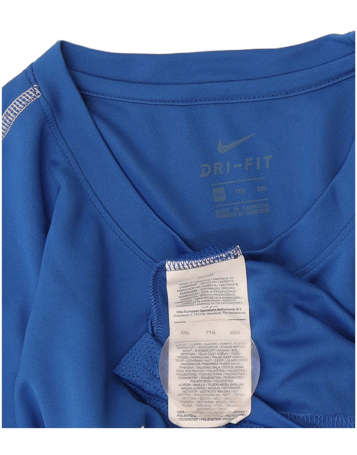 Męski T-shirt Nike Dri Fit Top 2XL Niebieski Poliester