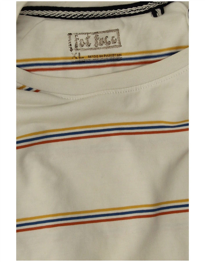 T-shirt męski Fat Face XL, bawełniany w białe paski