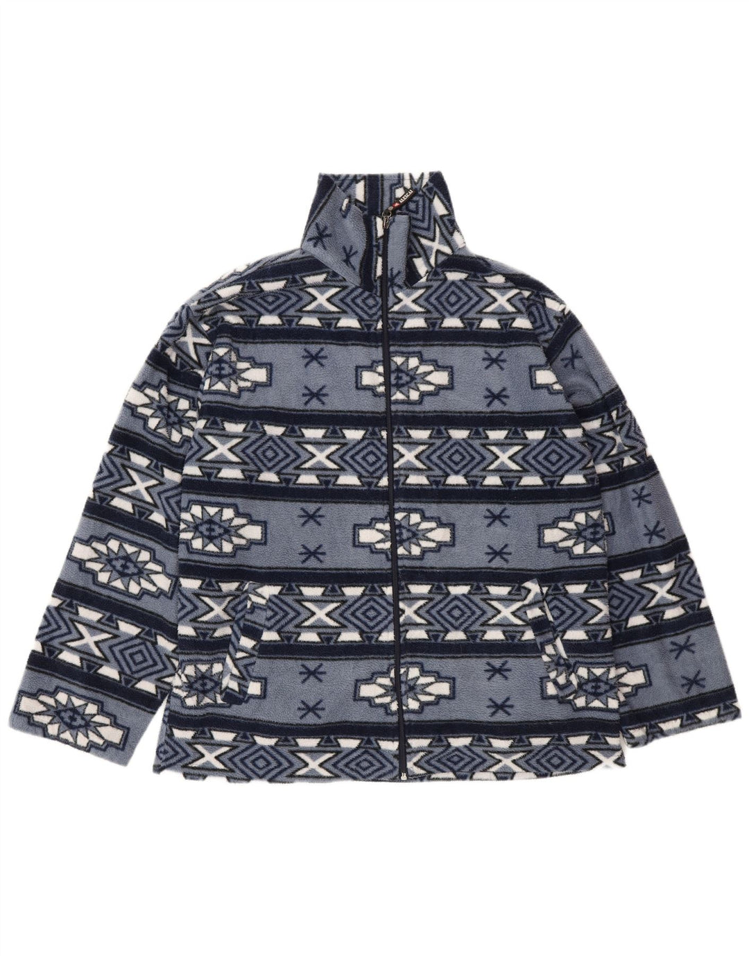 Męska kurtka polarowa Vintage UK 38 Medium Blue Fair Isle