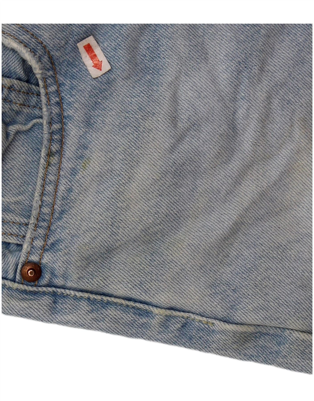 Damskie spodenki jeansowe LEVI'S 501 w trudnej sytuacji W28 Średnioniebieskie bawełniane