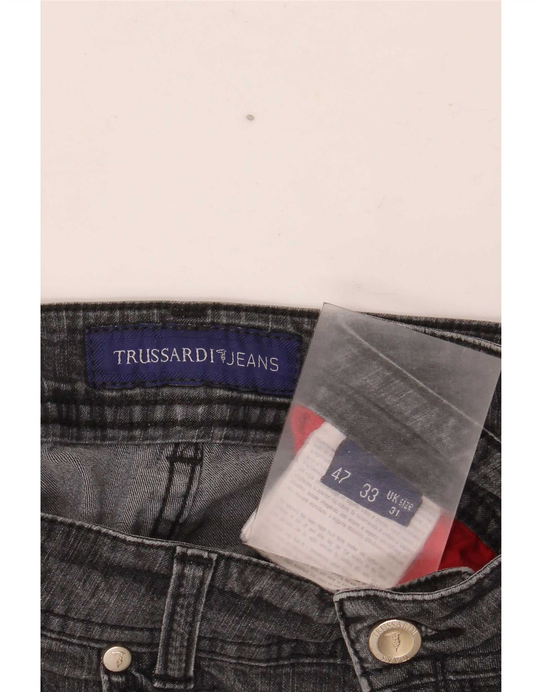Damskie proste dżinsy Trussardi W31 L30 szare