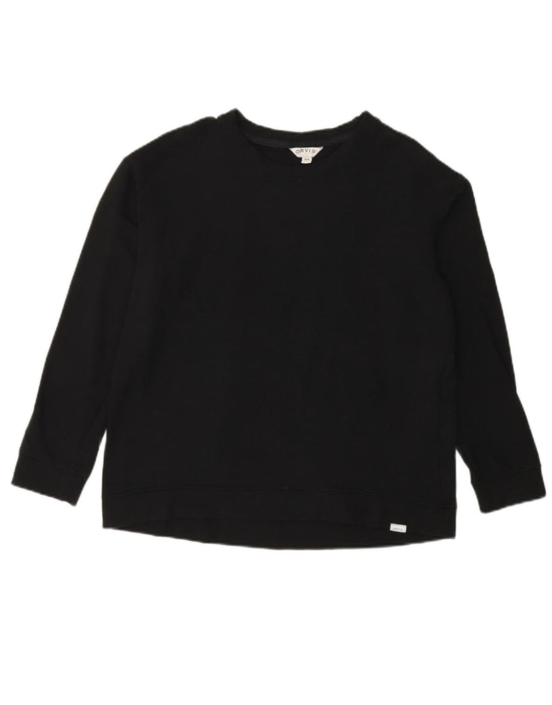 ORVIS Womens Sweatshirt Jumper UK 14 Medium Black Modal