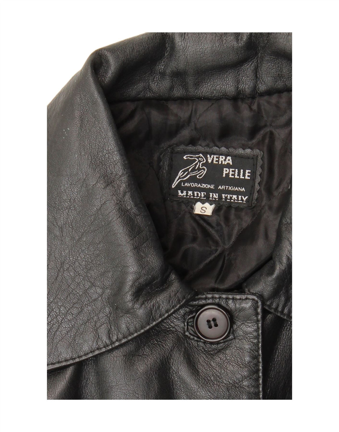 Vintage damski płaszcz skórzany oversize UK 10, mała czarna skóra