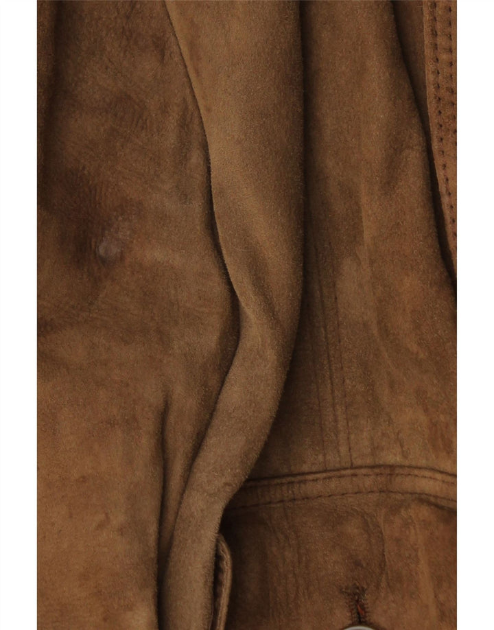 Męska zamszowa kurtka bomberka VINTAGE IT 44 XS brązowa