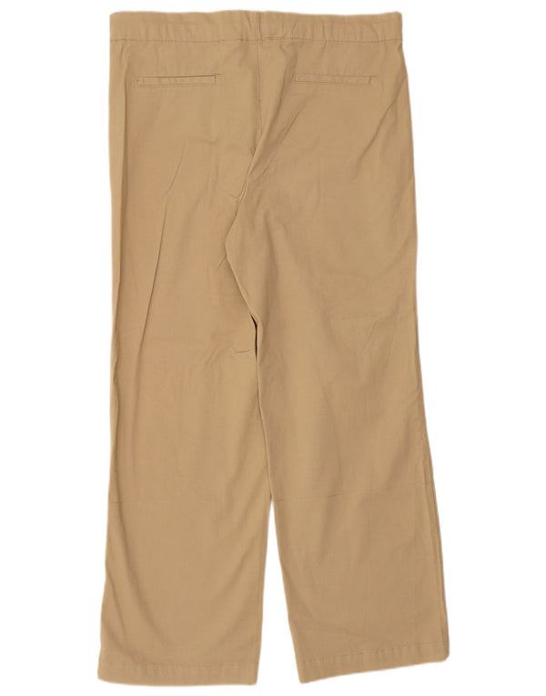 Proste spodnie damskie ZARA, małe W26 L29, beżowa bawełna