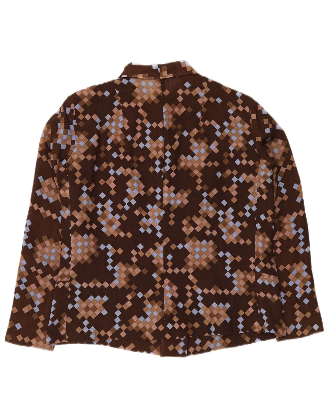 Damska kurtka bomberka VINTAGE UK 12 w kolorze średniego brązu, geometryczna