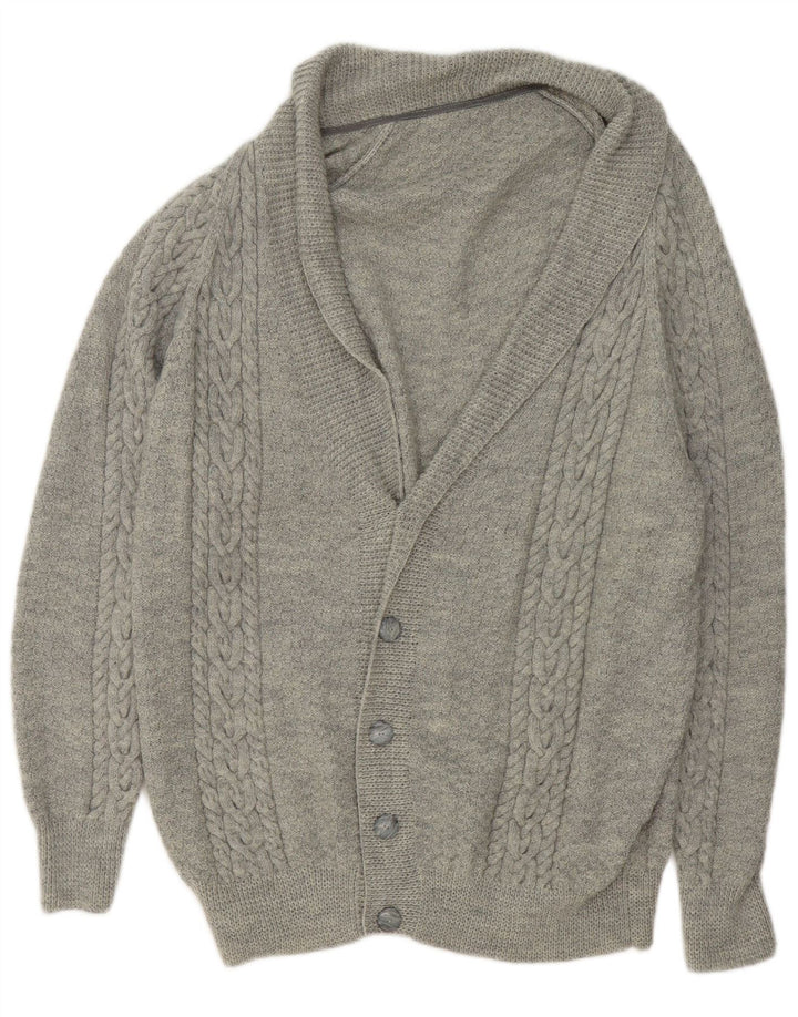 Vintage męski sweter rozpinany XL szary
