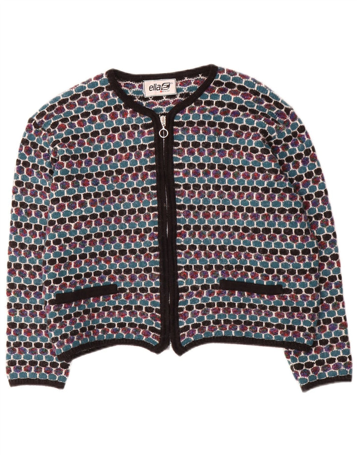 Sweter damski Ella Cardigan UK 16, duży, wielokolorowy, geometryczny
