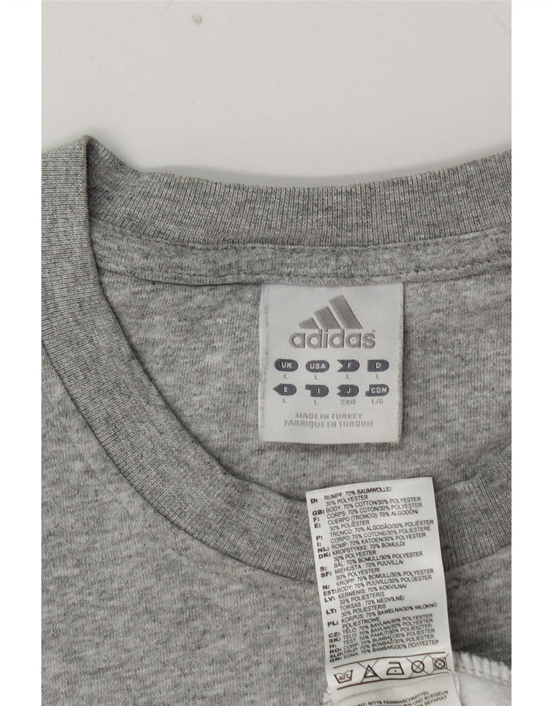 Męska bluza z grafiką ADIDAS, duża, szara, bawełniana