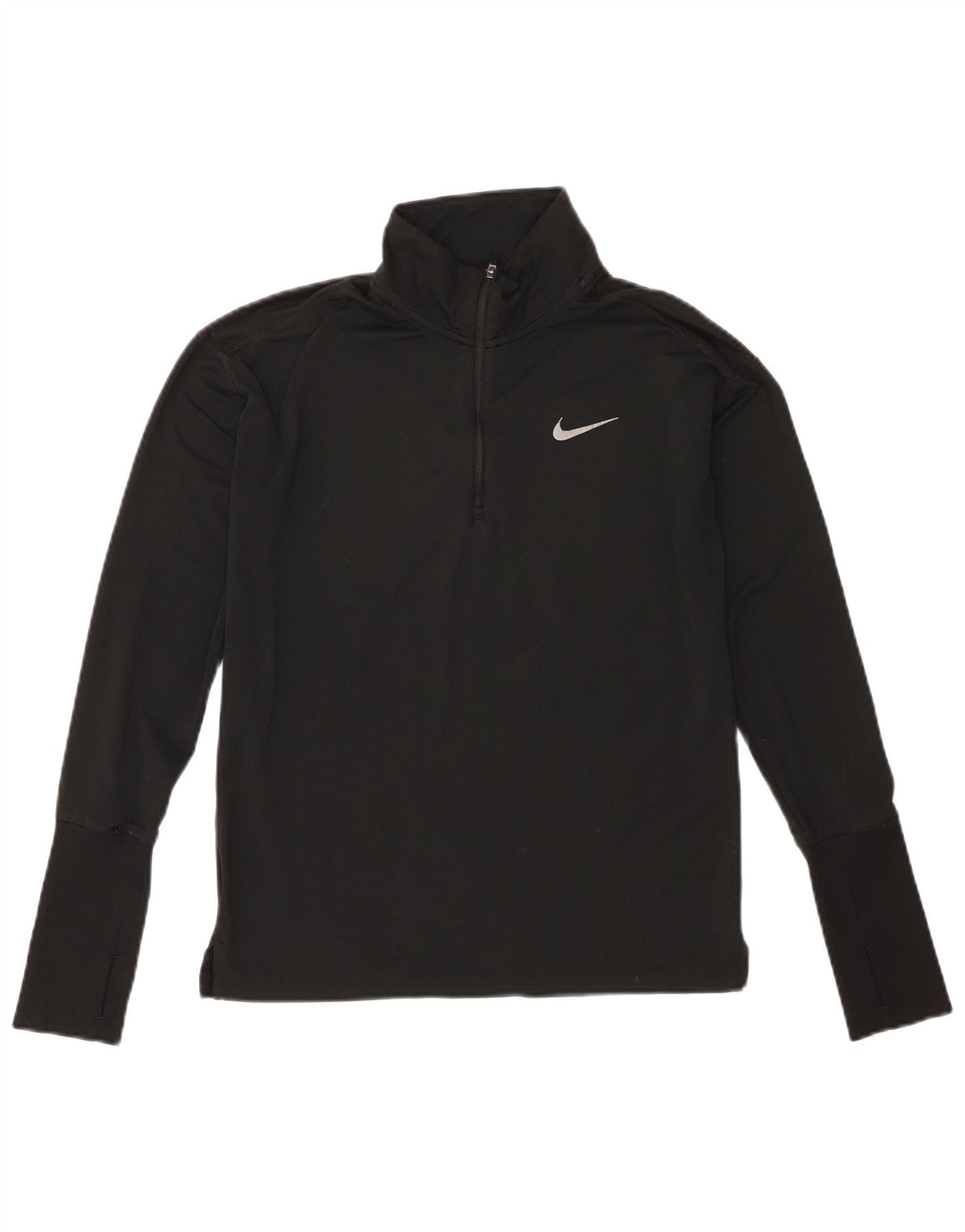 Damski dres Nike Dri Fit z zamkiem błyskawicznym na szyi, UK 6 XS, czarny poliester