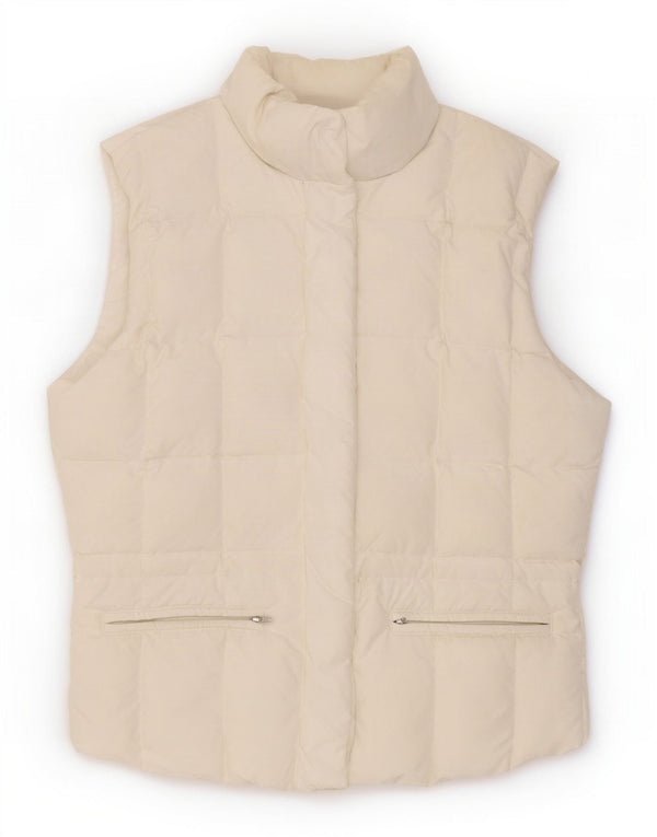 Tommy Hilfiger Womens Padded Gilet UK 14 Large White Polyester