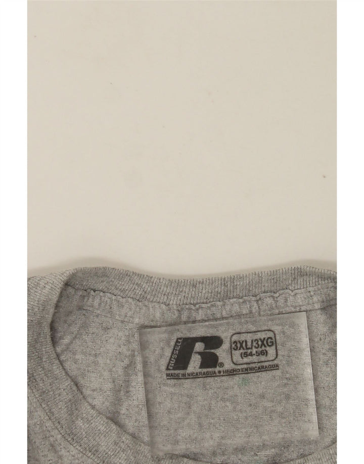 Koszulka męska RUSSELL ATHLETIC UK 54/56 3XL Szara nakrapiana