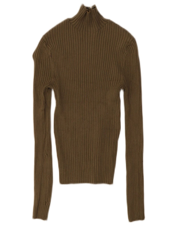 Damski krótki top Zara UK 8 Small Khaki, wiskoza
