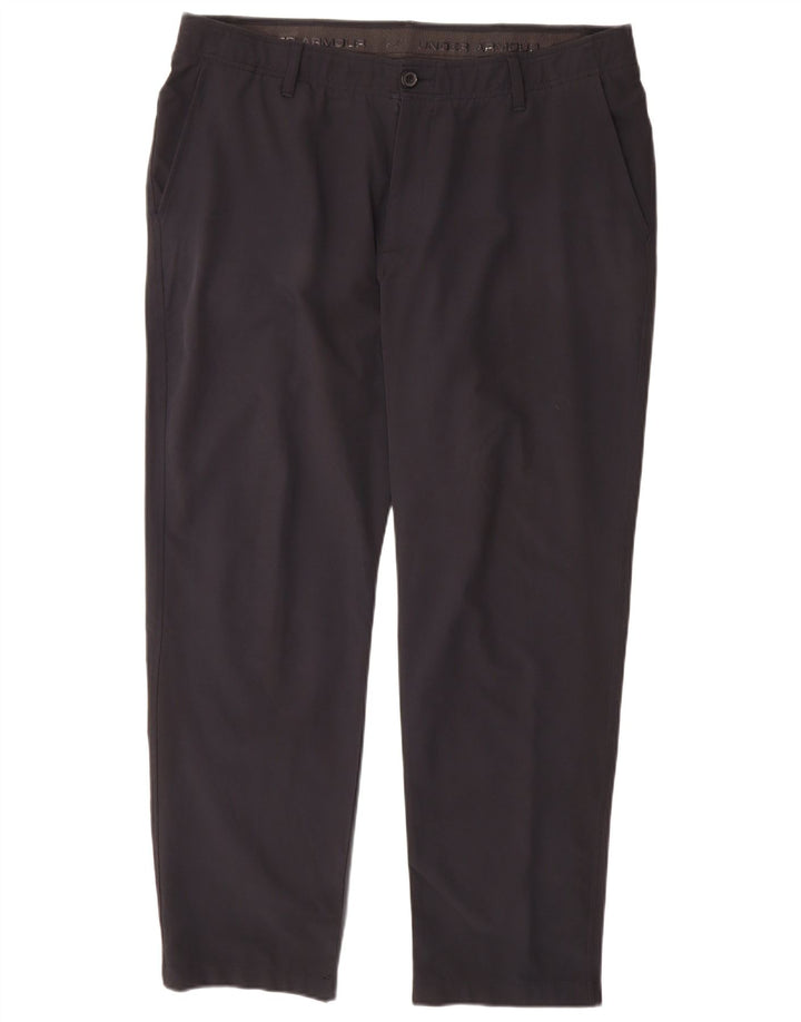 Męskie proste spodnie chino Under Armour W40 L30, czarny poliester