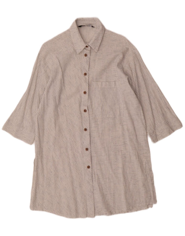 Damska sukienka koszulowa oversize z rękawem 3/4 Zara UK 6 XS w białe prążki
