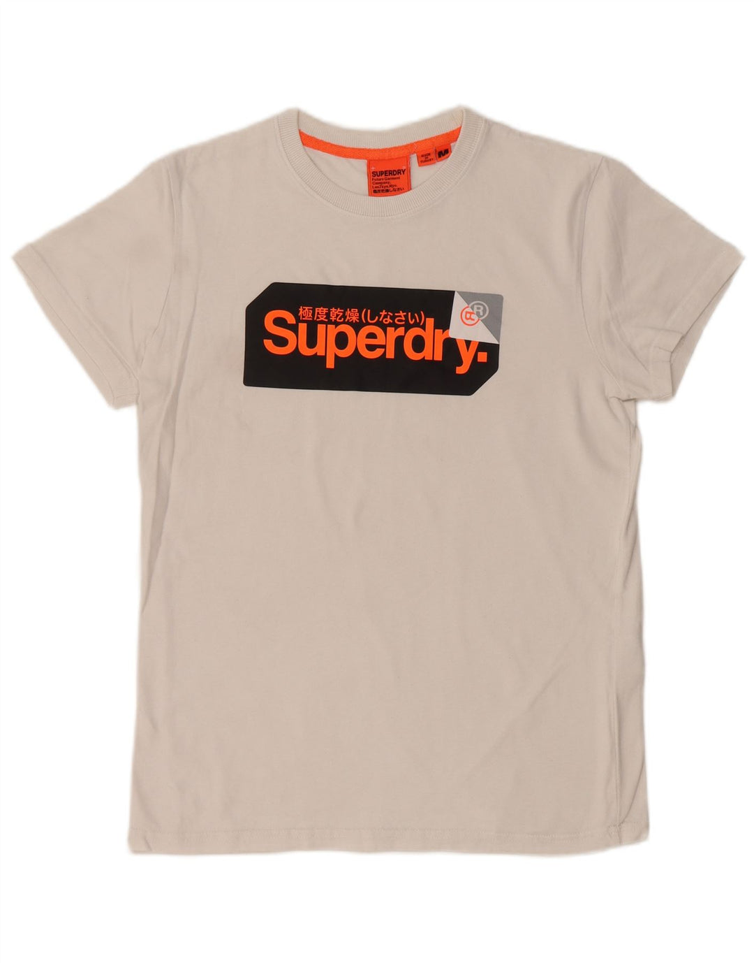 Męska koszulka z grafiką SUPERDRY, średnia biała bawełna