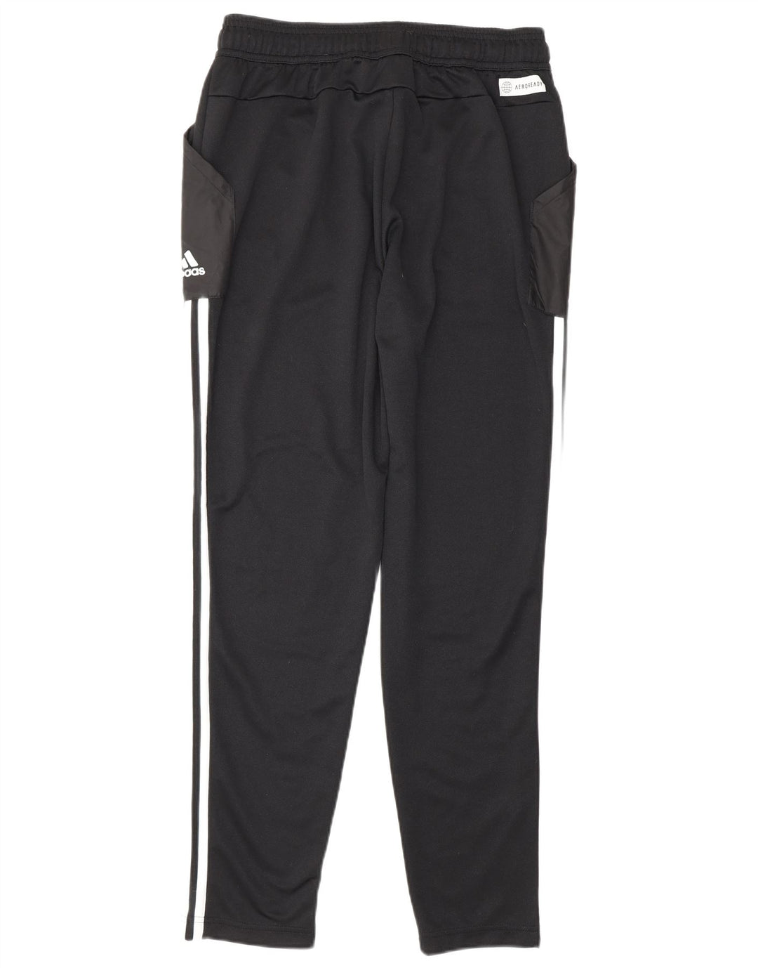 Męskie spodnie dresowe Adidas Aeroready, średni czarny poliester z blokami kolorów