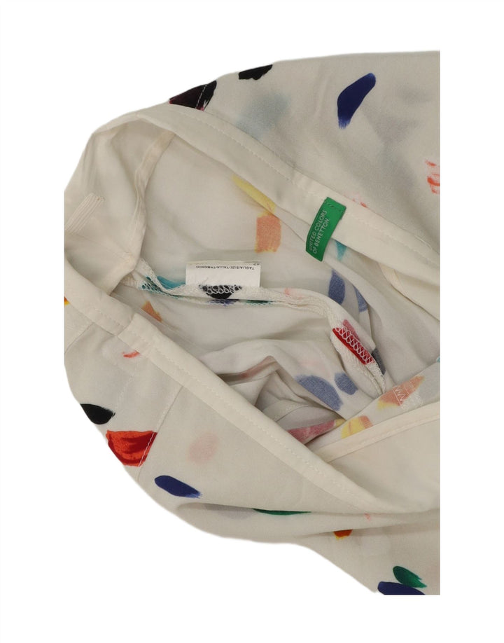 Spódnica damska Benetton See Through Flared IT 42 Medium W28 White Spotted