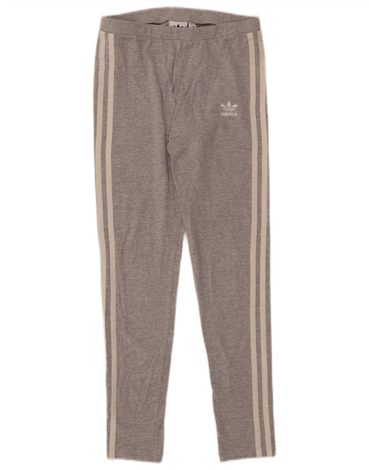 Legginsy Damskie Adidas UK 8 Małe Szare Nakrapiane Bawełny