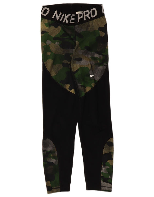 Damskie legginsy Nike Graphic UK 4 XS, czarny kamuflaż, poliester