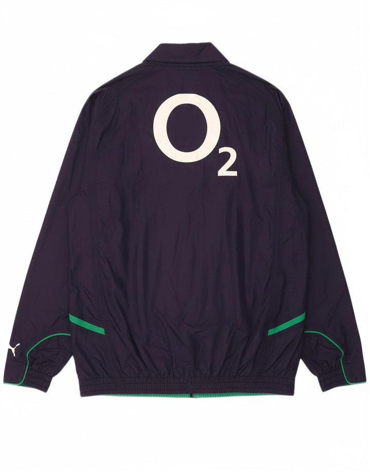 PUMA Boys Rain Jacket 13-14 Years Navy Blue Nylon