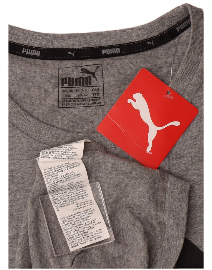Męska koszulka z grafiką Puma Top 2XL Szara bawełna