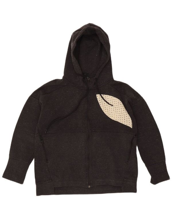 Damski sweter Adidas z grafiką i zamkiem błyskawicznym UK 12/14 Średni szary nakrapiany