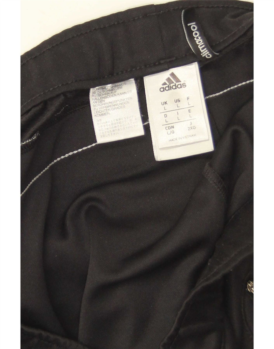 Męskie spodnie dresowe Adidas Climacool, duże, czarne, z blokami kolorów, poliestrowe