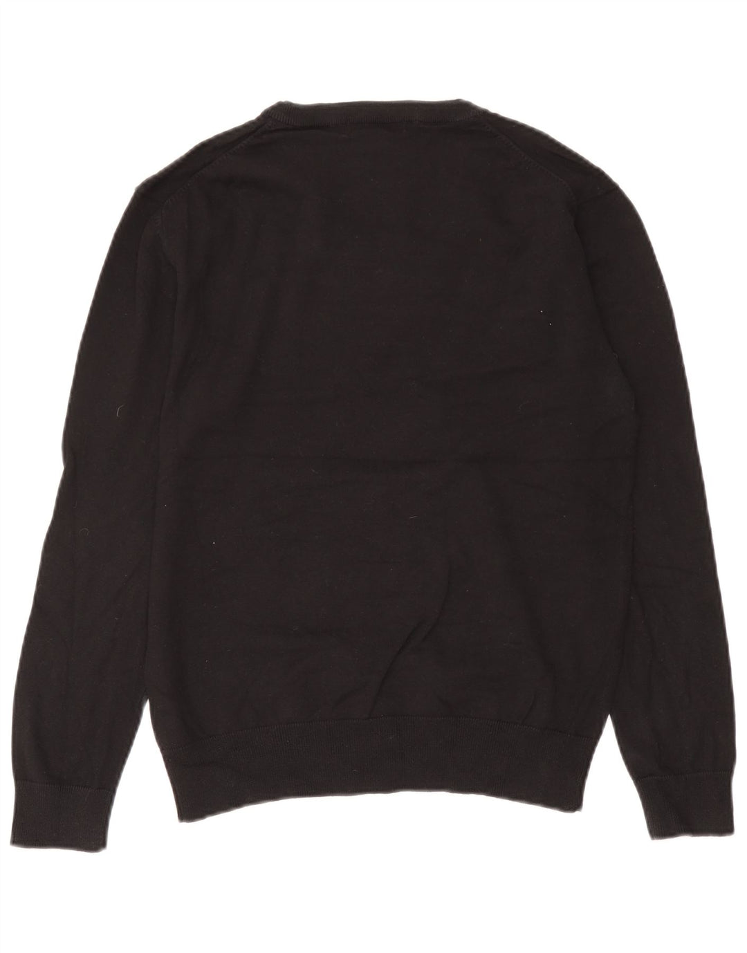 Męski sweter z dekoltem w serek French Connection, mały, czarny, bawełniany