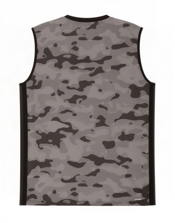 Adidas Męska kamizelka Climacool Top, duża, czarna, kamuflażowa, poliestrowa