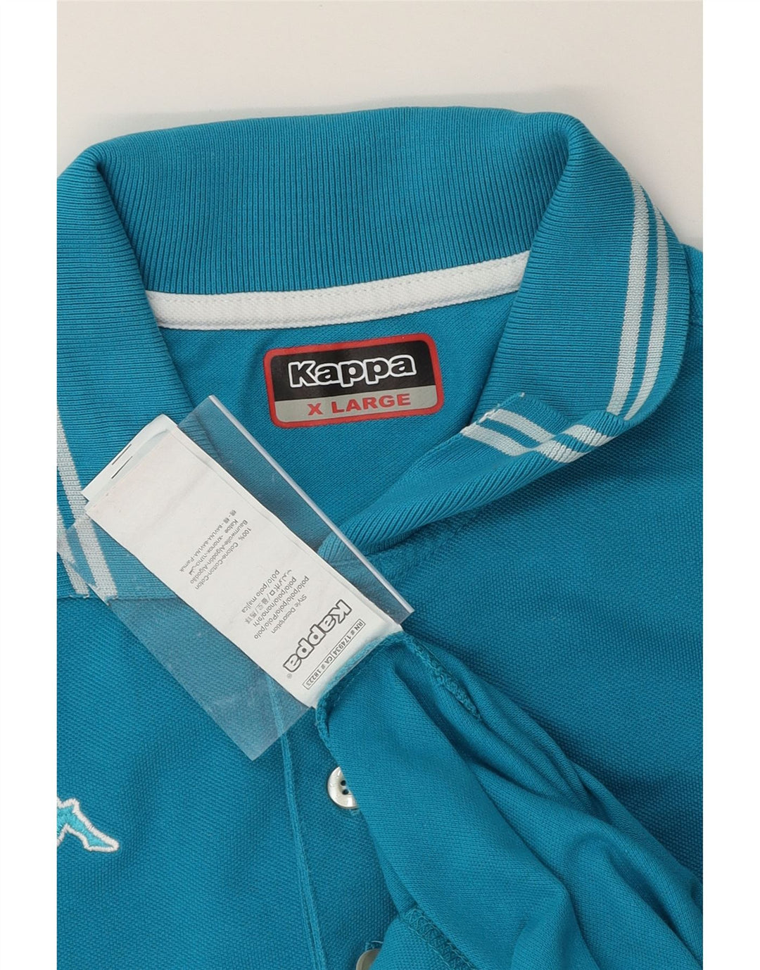KAPPA Mens Polo Shirt XL Blue Cotton Vintage Kappa and Second-Hand Kappa from Messina Hembry 