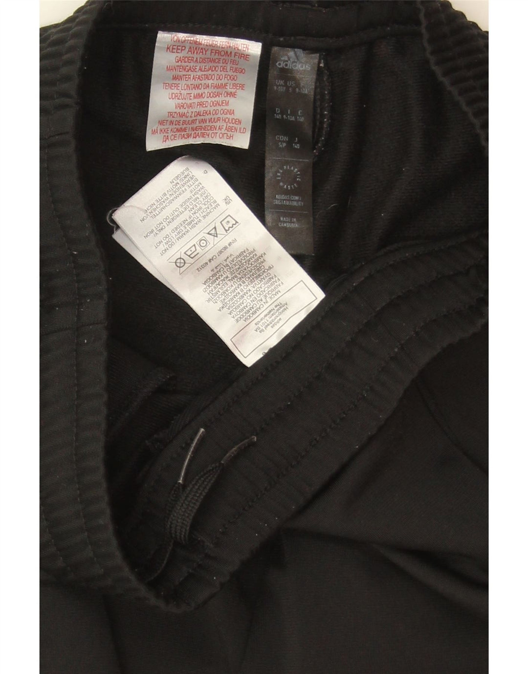 ADIDAS Boys Tracksuit Trousers Joggers 9-10 Years  Black Polyester Vintage Adidas and Second-Hand Adidas from Messina Hembry 