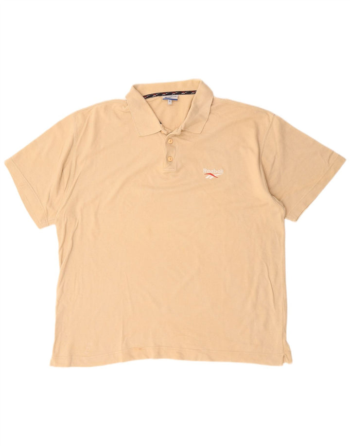 Męska koszulka polo Reebok XL, beżowa, bawełniana