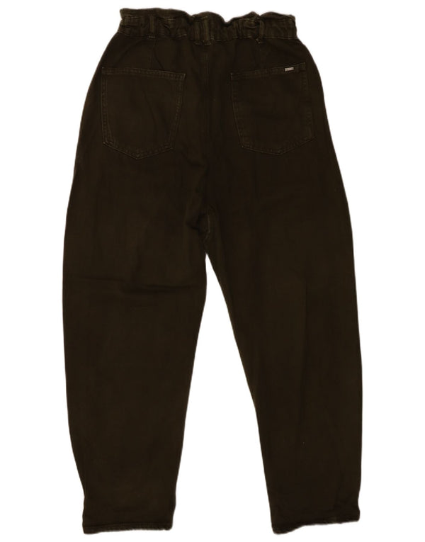 Damskie jeansy o luźnym kroju z wysokim stanem i przyciętymi kieszeniami Zara EU 40 Medium W30 L25 Khaki