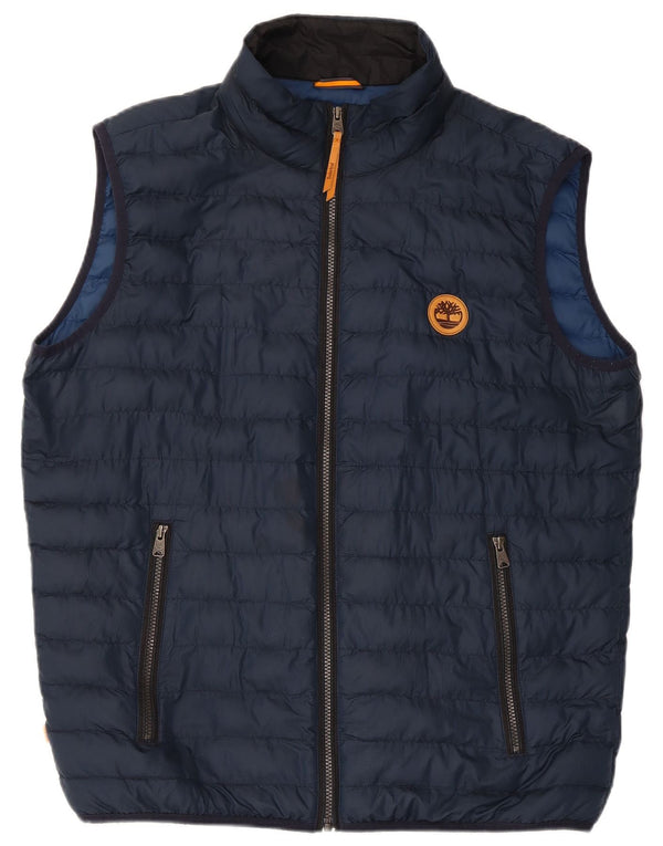 Męska wyściełana kamizelka Timberland UK 40, duża, granatowa, poliester