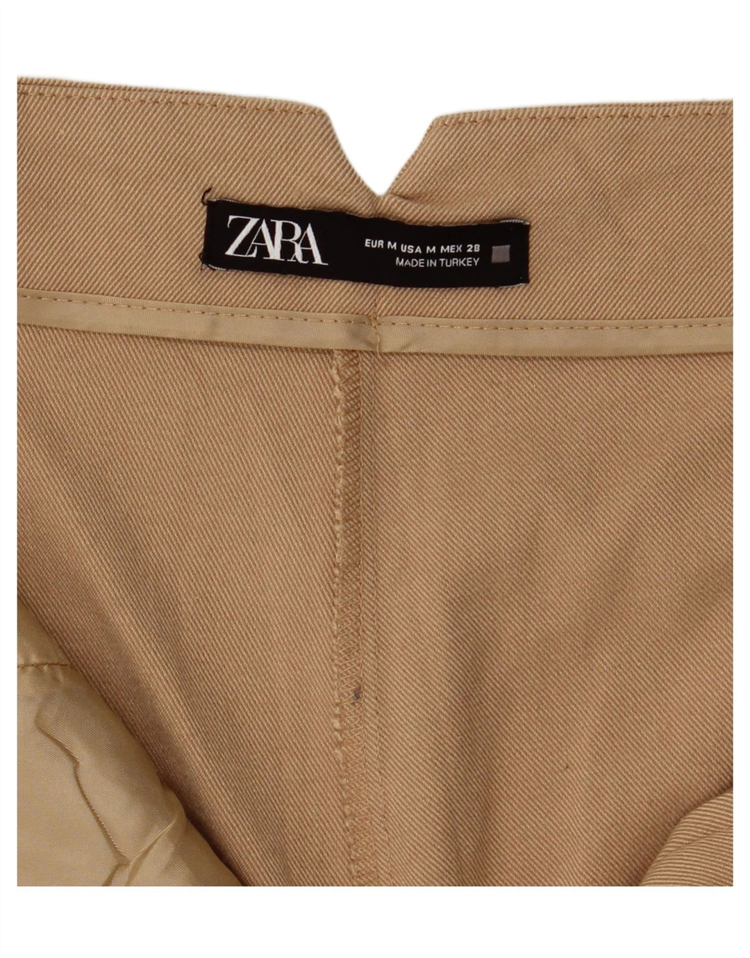 Zwężane spodnie garniturowe damskie Zara, średnie W28 L26, beżowe