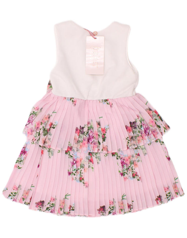 Warstwowa sukienka dla dziewczynki Ted Baker bez rękawów 12-18 miesięcy w różowe kwiaty