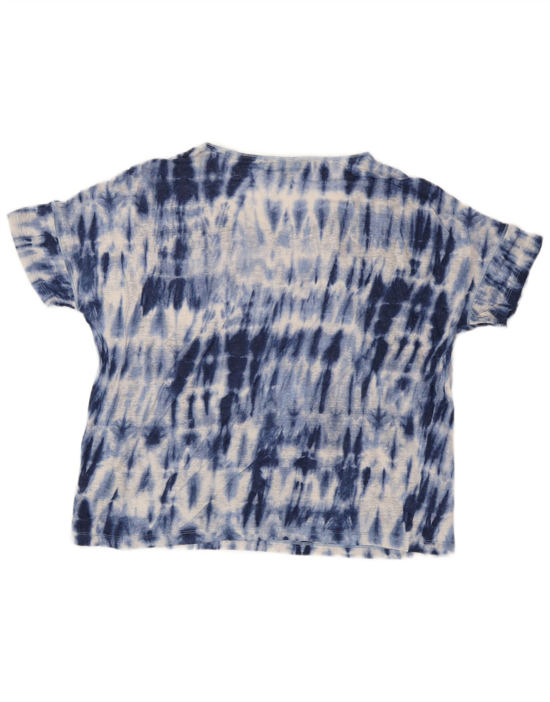 T-shirt damski RALPH LAUREN Top UK 14, jasnoniebieski, lniany Tie Dye