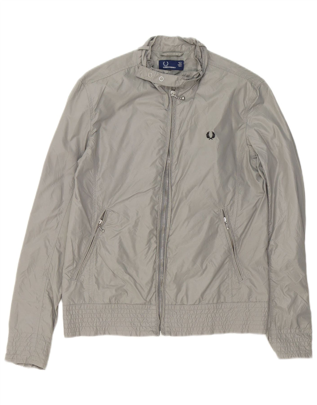 Damska kurtka bomber Fred Perry UK 10 Small, szary nylon